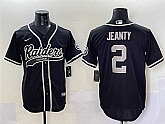 Men's Las Vegas Raiders #2 Ashton Jeanty Black Cool Base Stitched Baseball Jersey,baseball caps,new era cap wholesale,wholesale hats